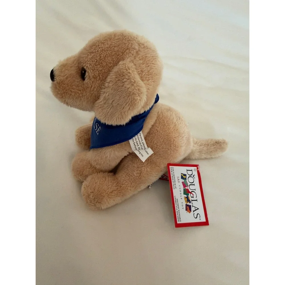 Douglas Cuddle Toys Chase Border Collie Plush Dog Tan Blue Bandana NWT